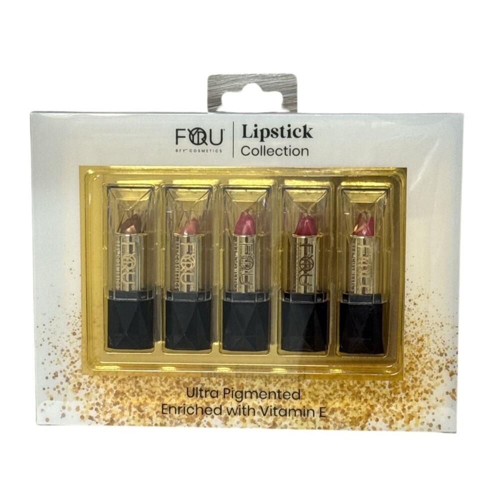 Lipstick Set Ultra Pigmented Vitamin E Enriched BFY Cosmetics 5 shades NEW
